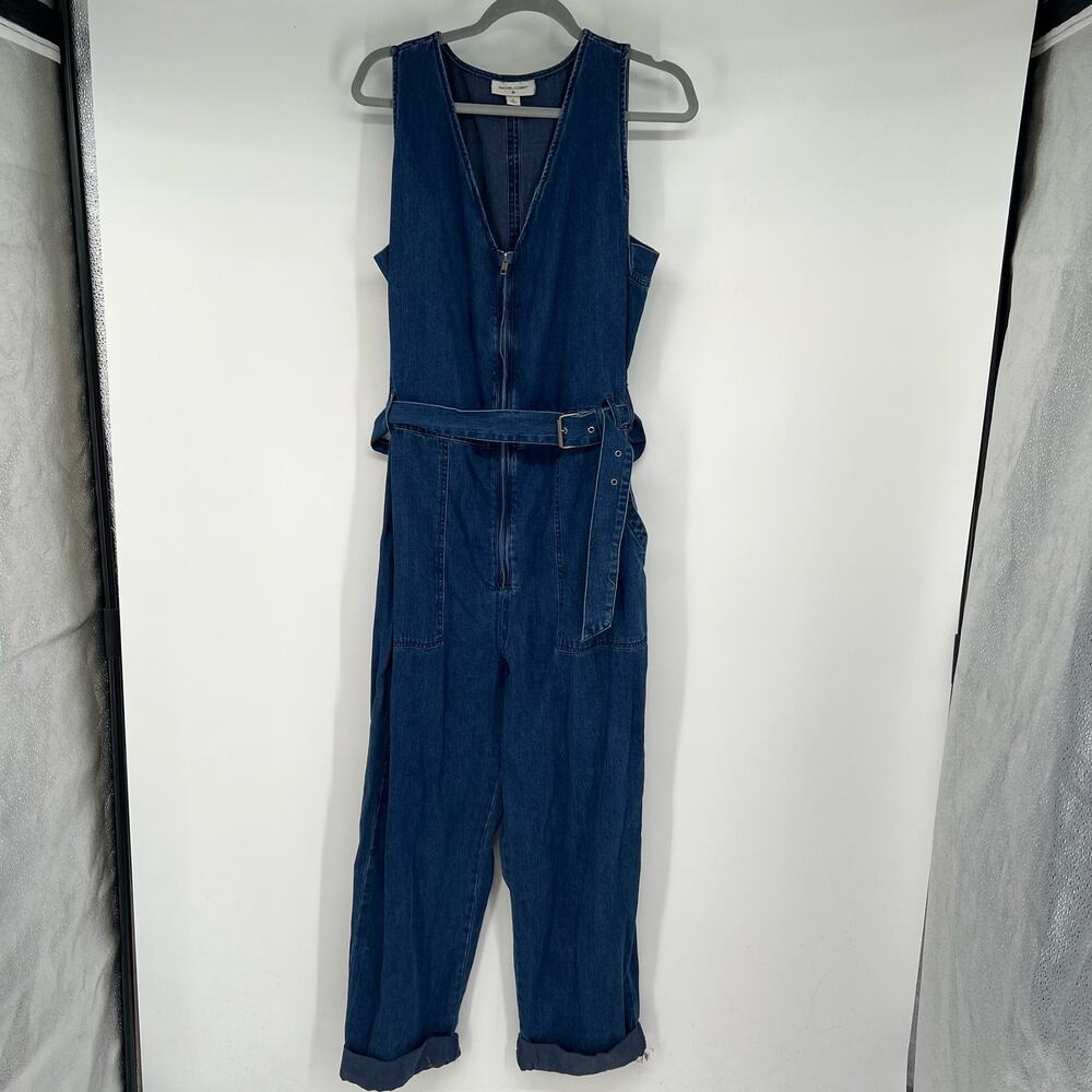 Rachel Comey X Target Denim Sleeveless Jumpsuit Women's Size 14 Blue 100% Cotton - Picture 2 of 11